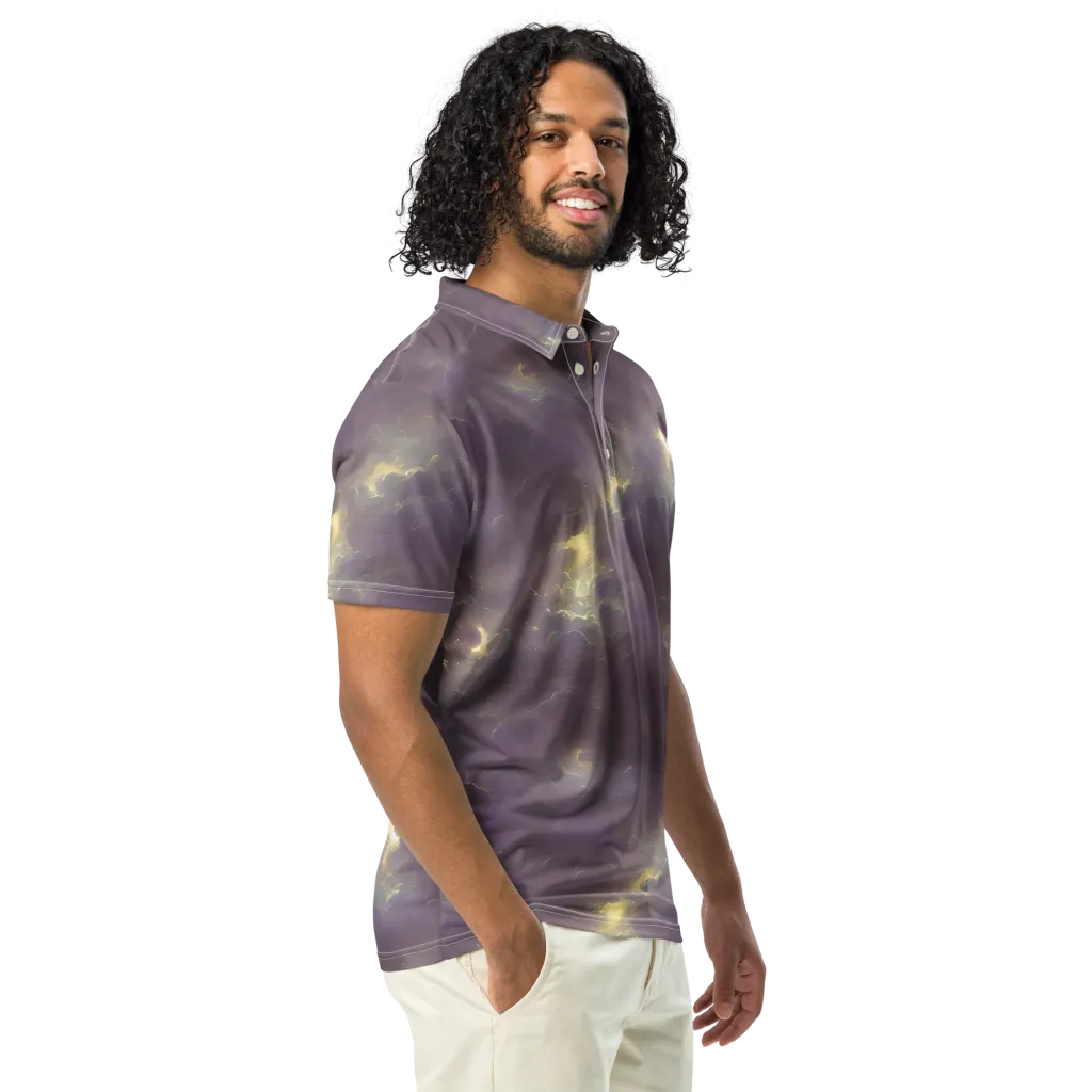 Stormy Muse on Men's Slim Fit Polo Shirt — Right Front