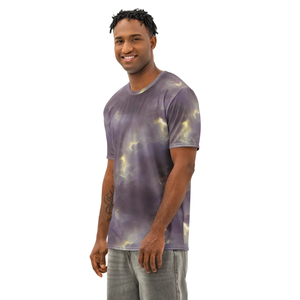 Stormy Muse on Men's Cotton Crew Neck T-Shirt — Left Front