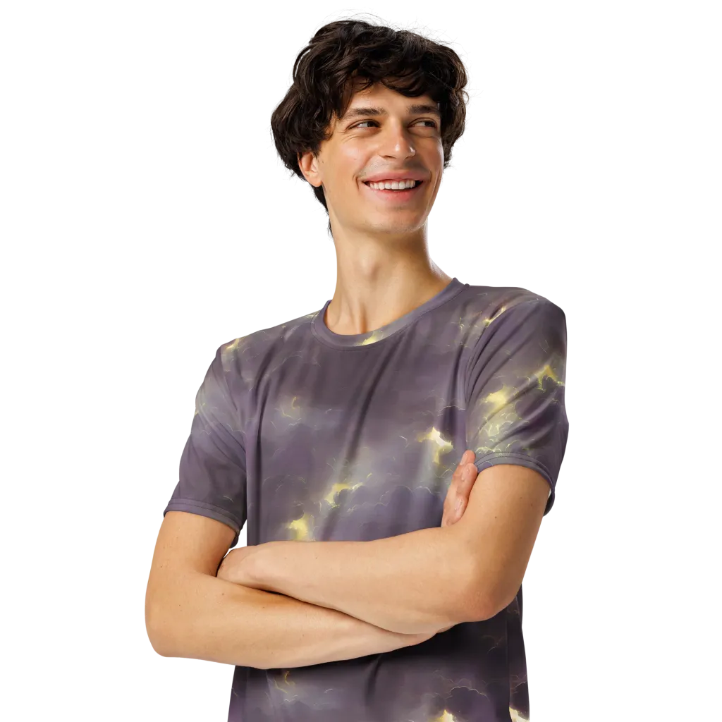 Stormy Muse on Men's Crew Neck T-Shirt — Left Front