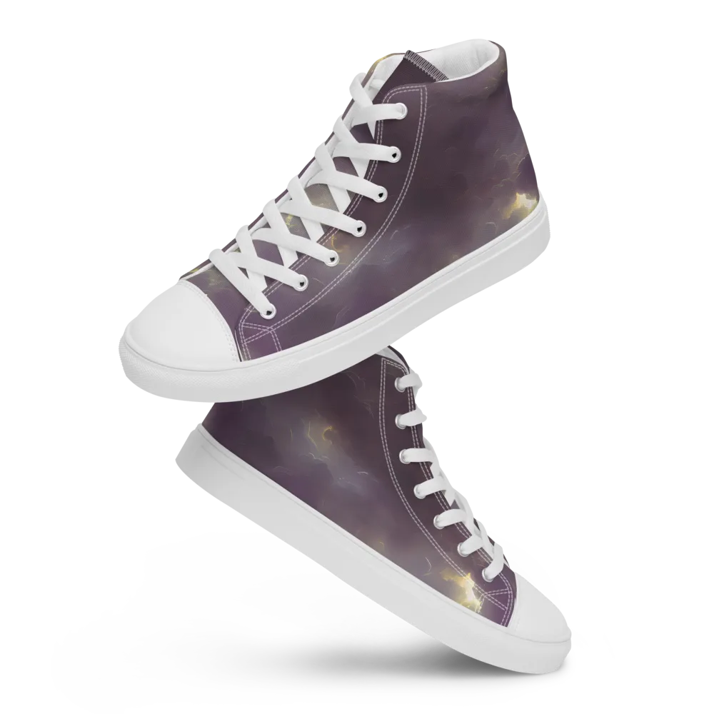 Stormy Muse on Women's High Top Canvas Shoes — Front