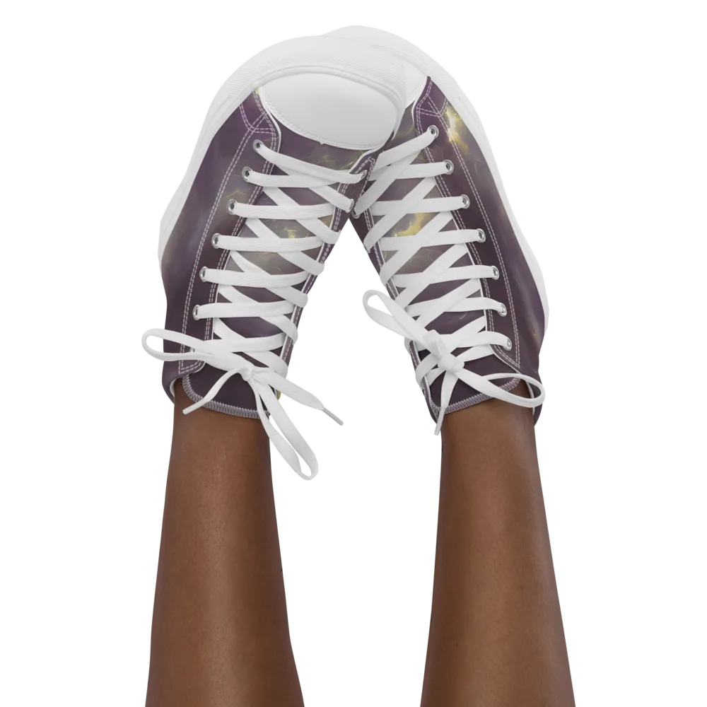 Stormy Muse on Women's High Top Canvas Shoes — Front