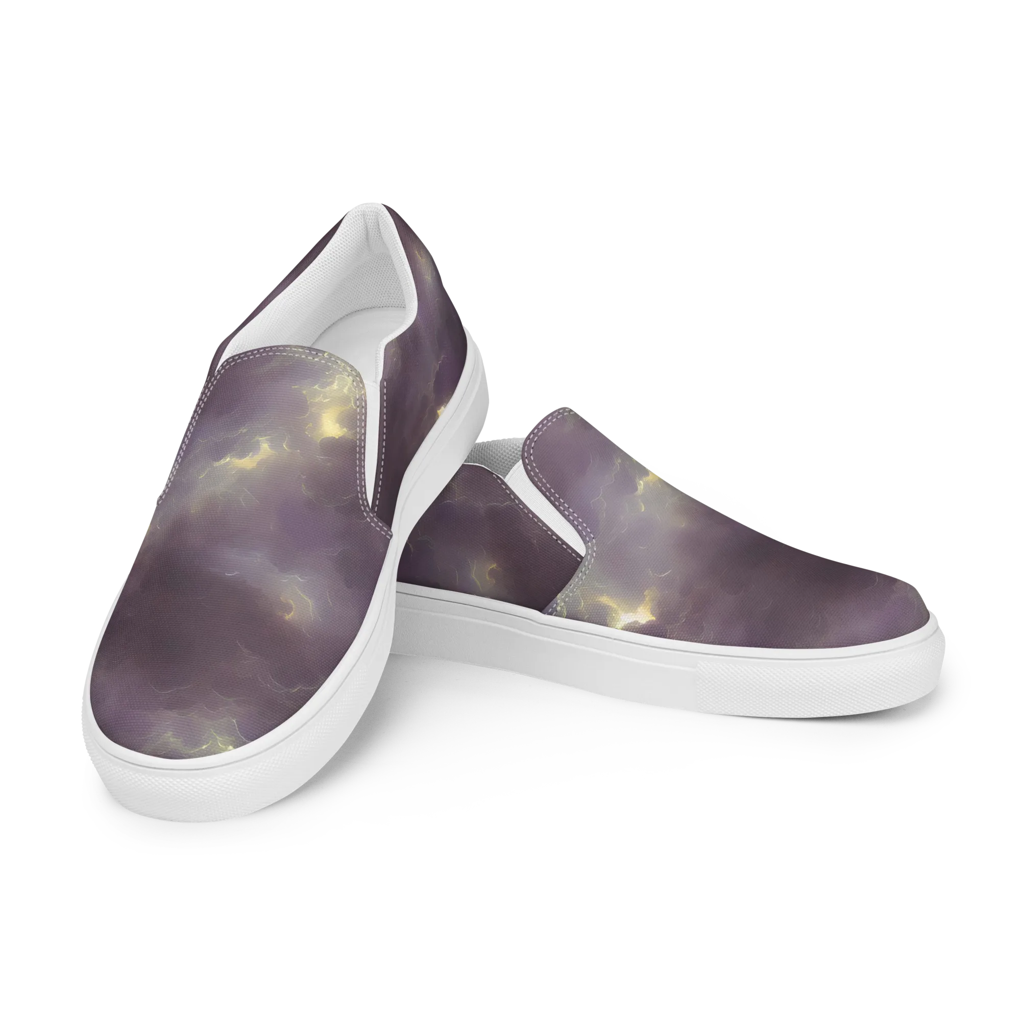 Stormy Muse on Men's Slip-On Canvas Shoes — Left Front