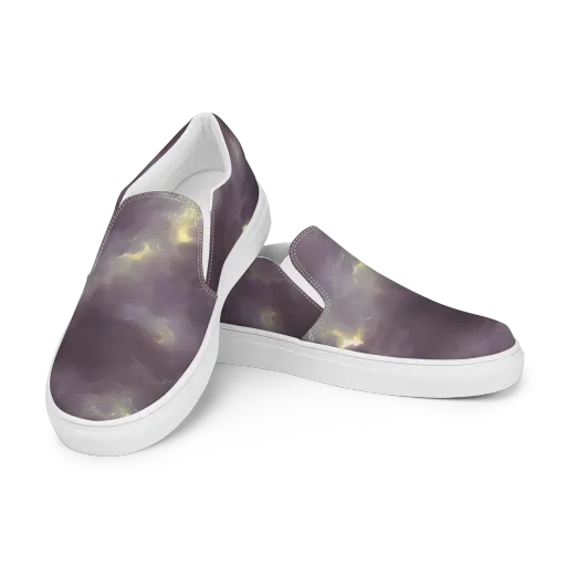 Stormy Muse on a Men's Slip-On Canvas Shoes