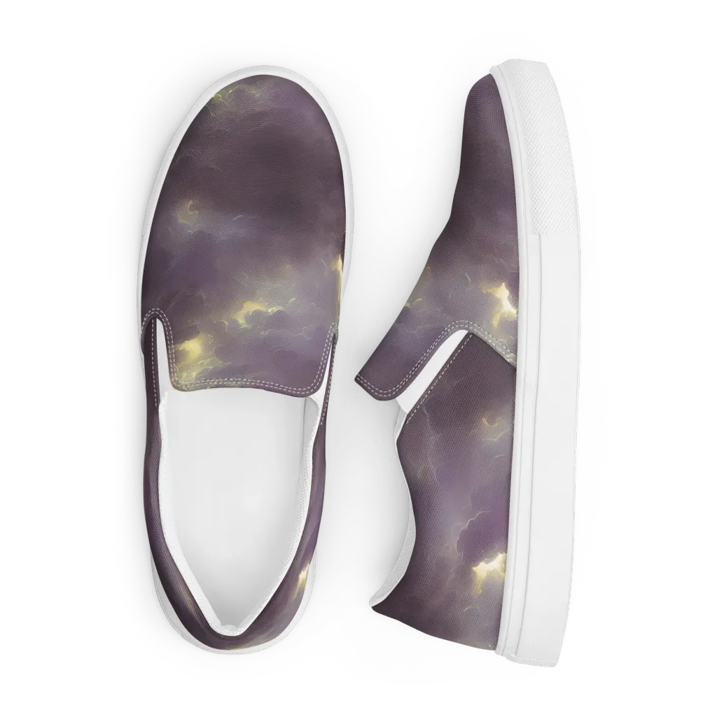 Stormy Muse on Men's Slip-On Canvas Shoes — Front