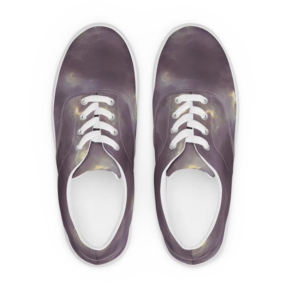 Stormy Muse on Men's Lace-Up Canvas Shoes — Front
