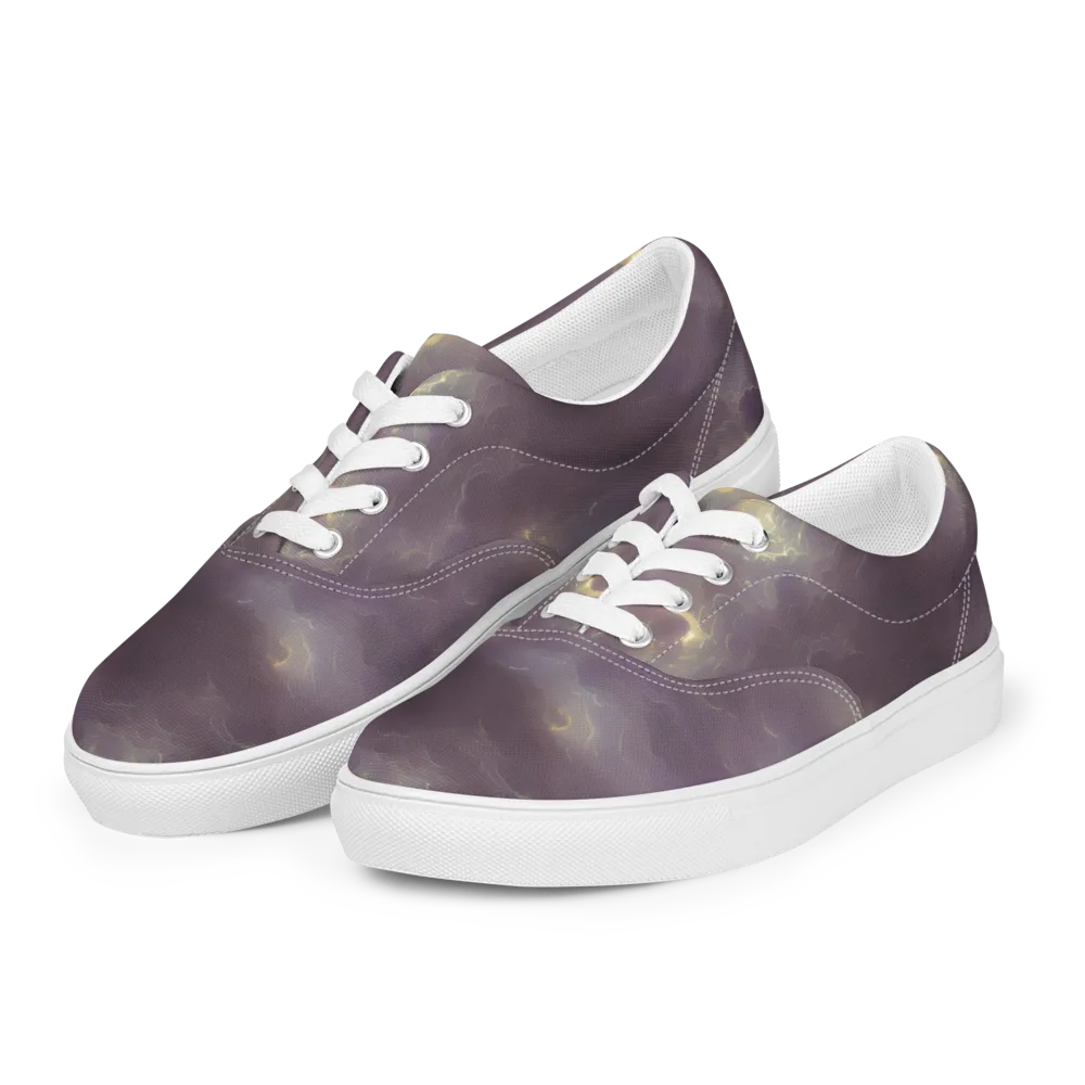 Stormy Muse on Men's Lace-Up Canvas Shoes — Left Front