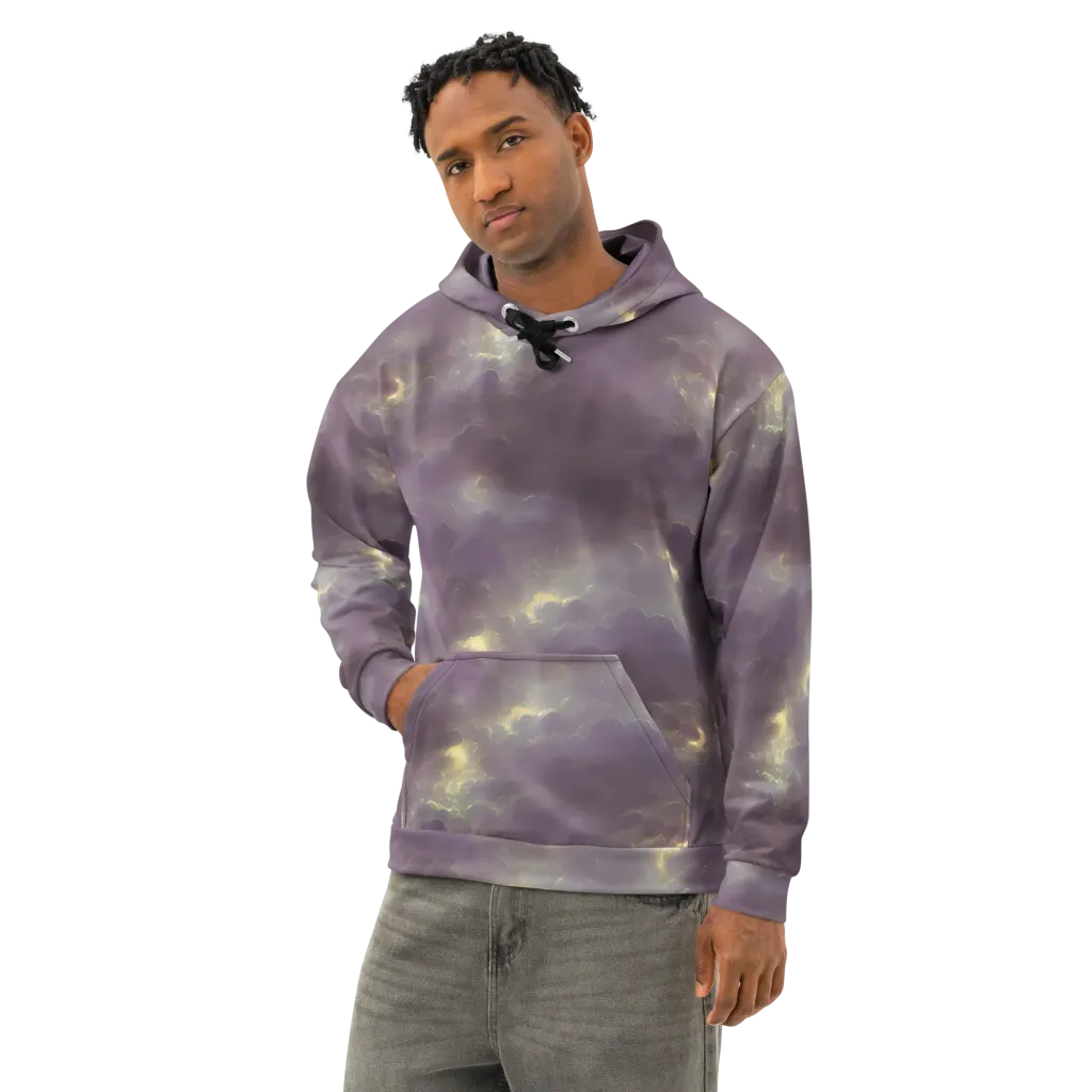 Stormy Muse on Cotton Hoodie — Left Front