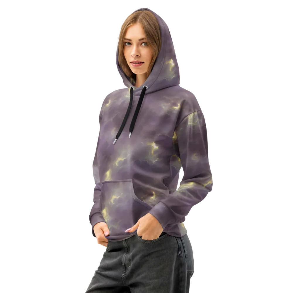 Stormy Muse on Cotton Hoodie — Left Front