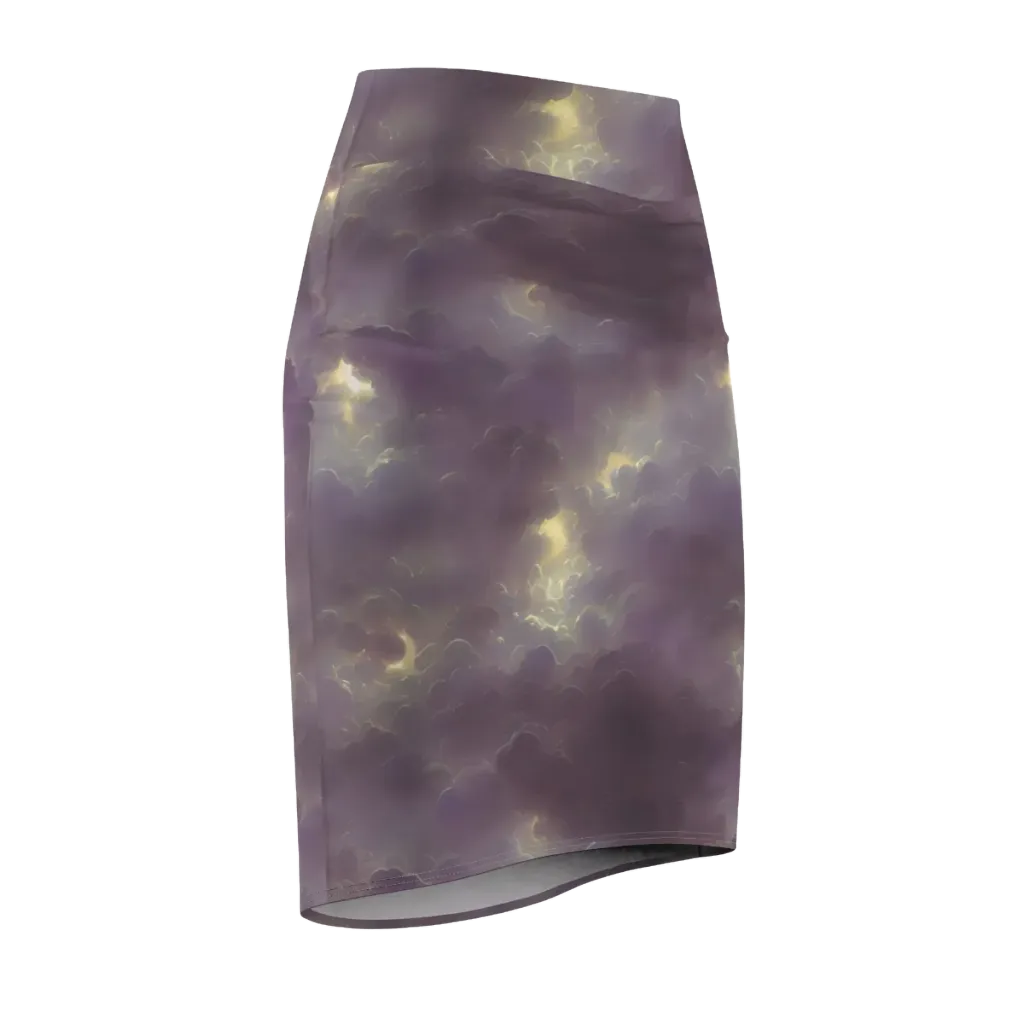 Stormy Muse on Pencil Skirt — Front Side