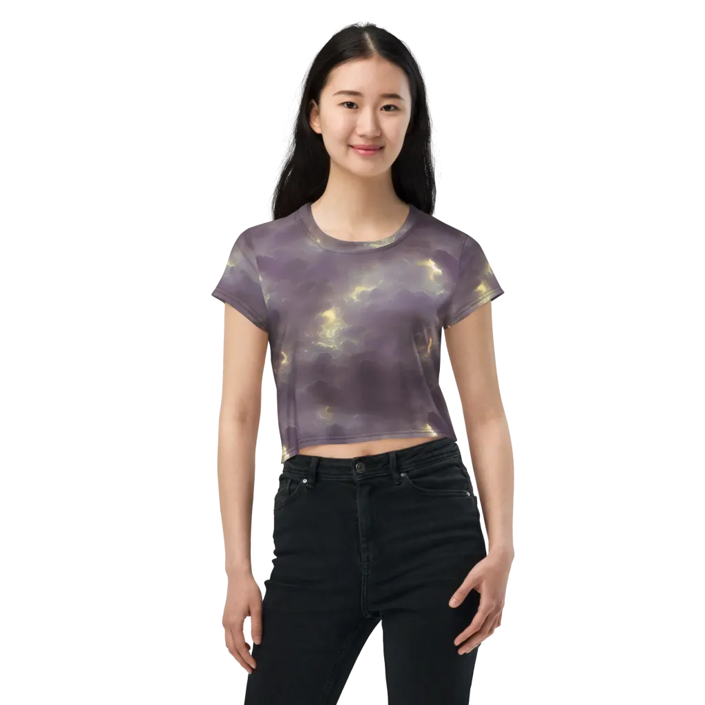 Stormy Muse on Crop Tee — Front