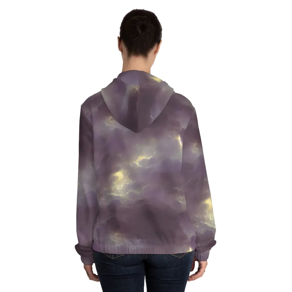 Stormy Muse on Women's Full-Zip Hoodie — Back On Person