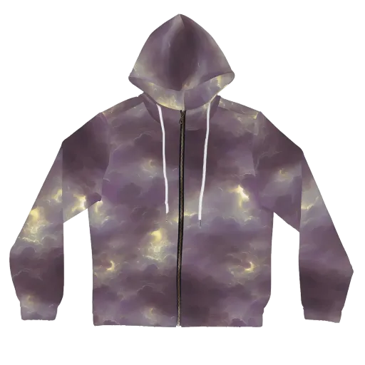 Stormy Muse on a Women's Full-Zip Hoodie