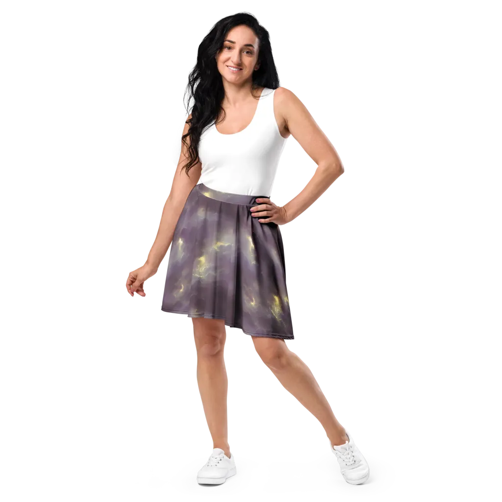 Stormy Muse on Skater Skirt — Front