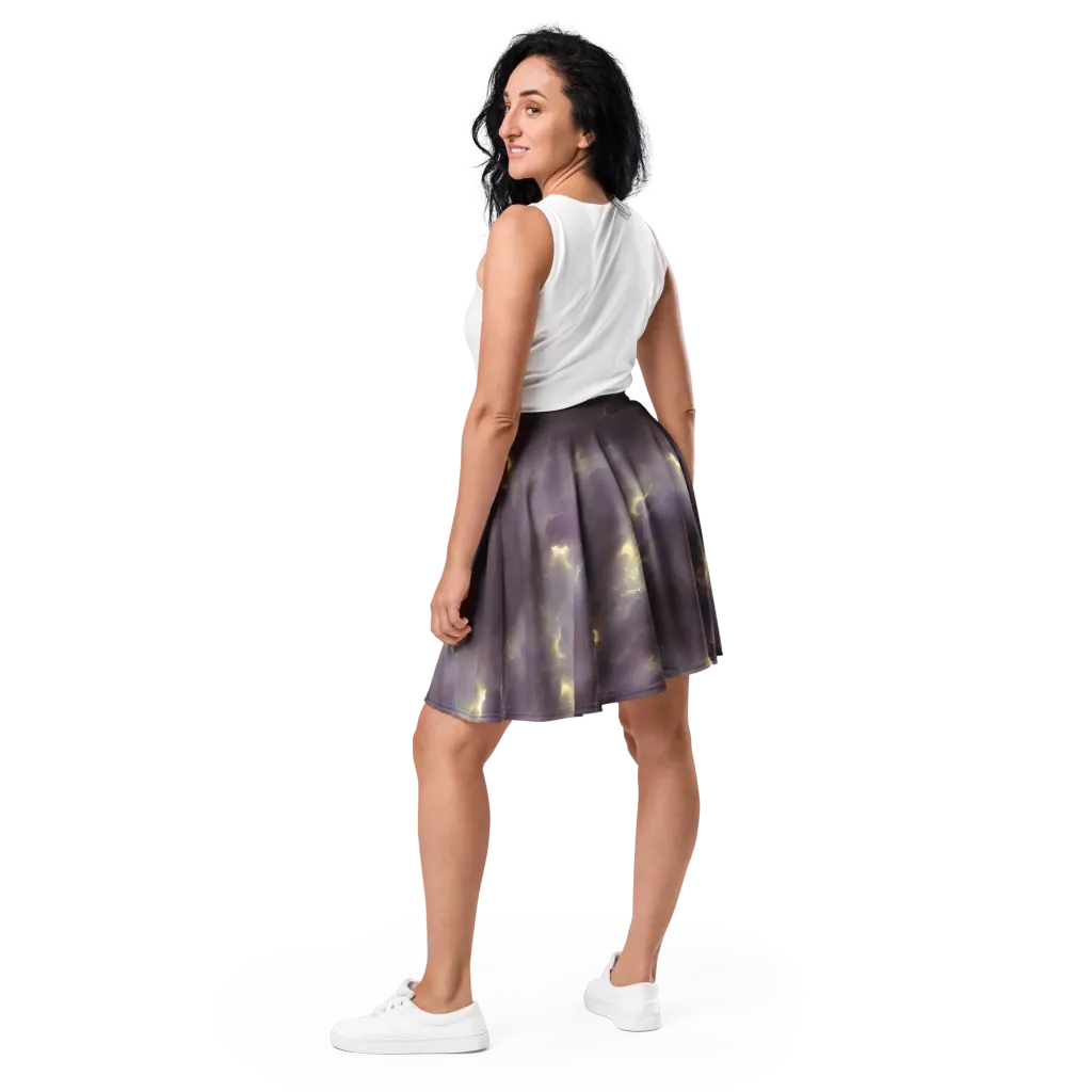 Stormy Muse on Skater Skirt — Back