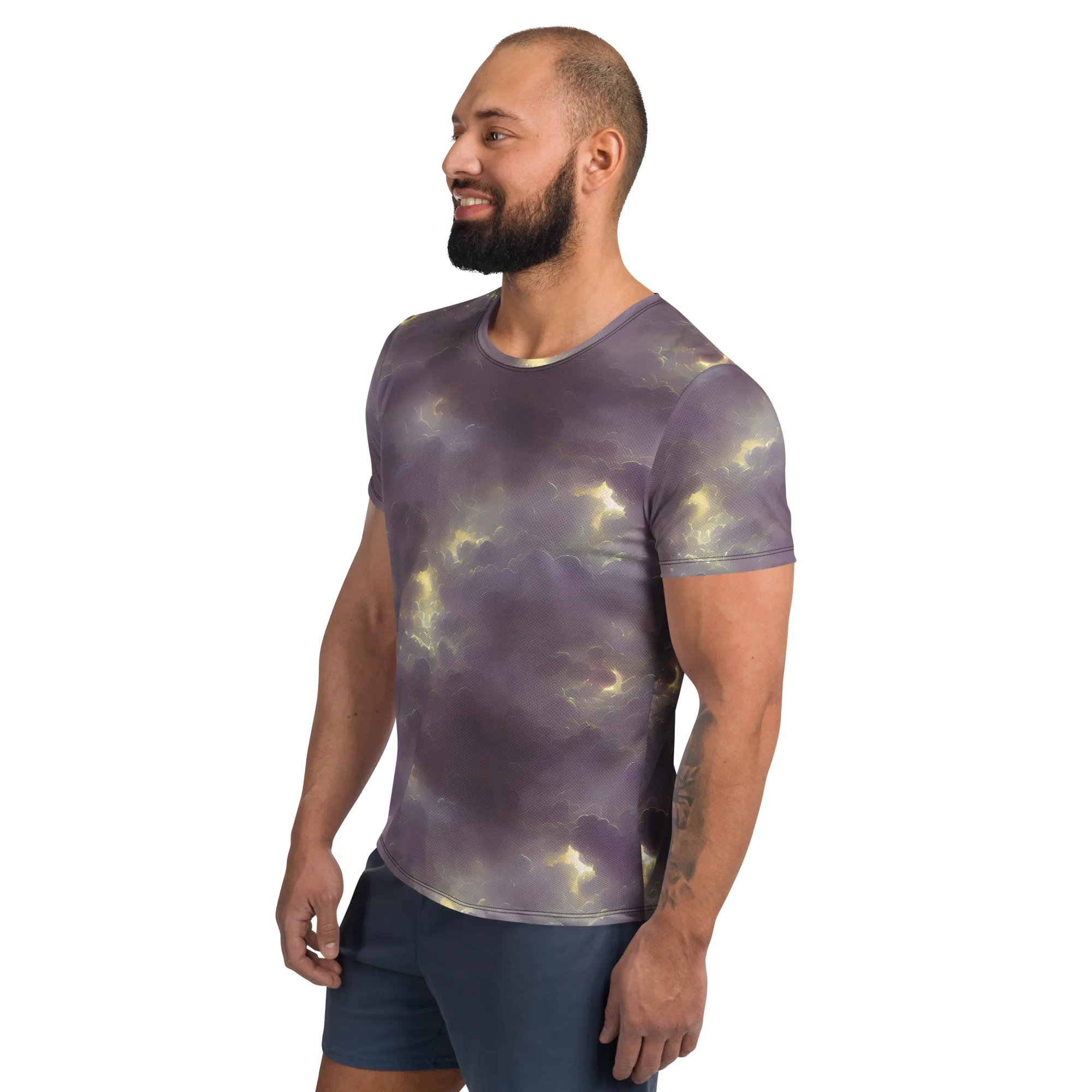 Stormy Muse on Men's Athletic T-Shirt — Left