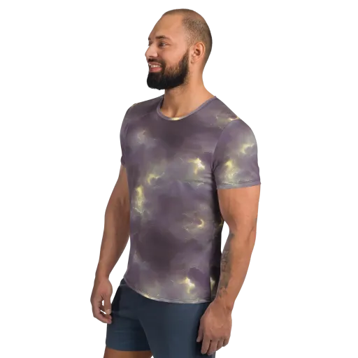 Stormy Muse on a Men's Athletic T-Shirt