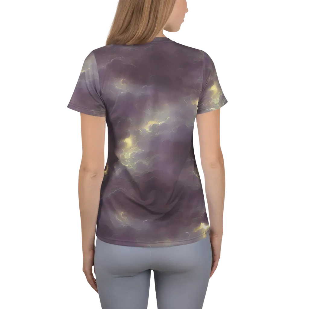 Stormy Muse on Women's Athletic T-Shirt — Back