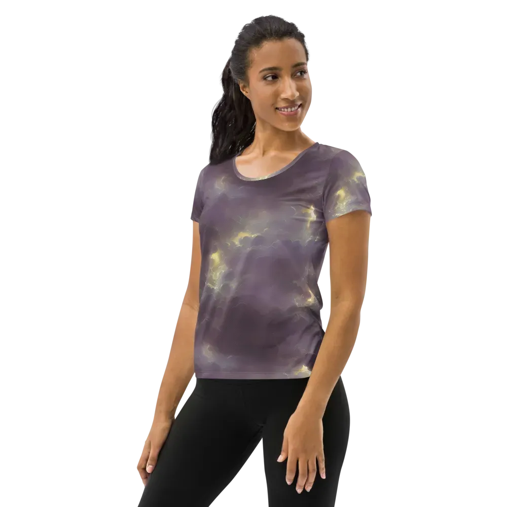 Stormy Muse on Women's Athletic T-Shirt — Left