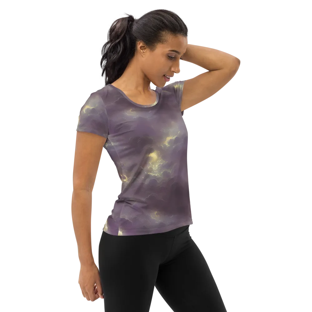 Stormy Muse on Women's Athletic T-Shirt — Right