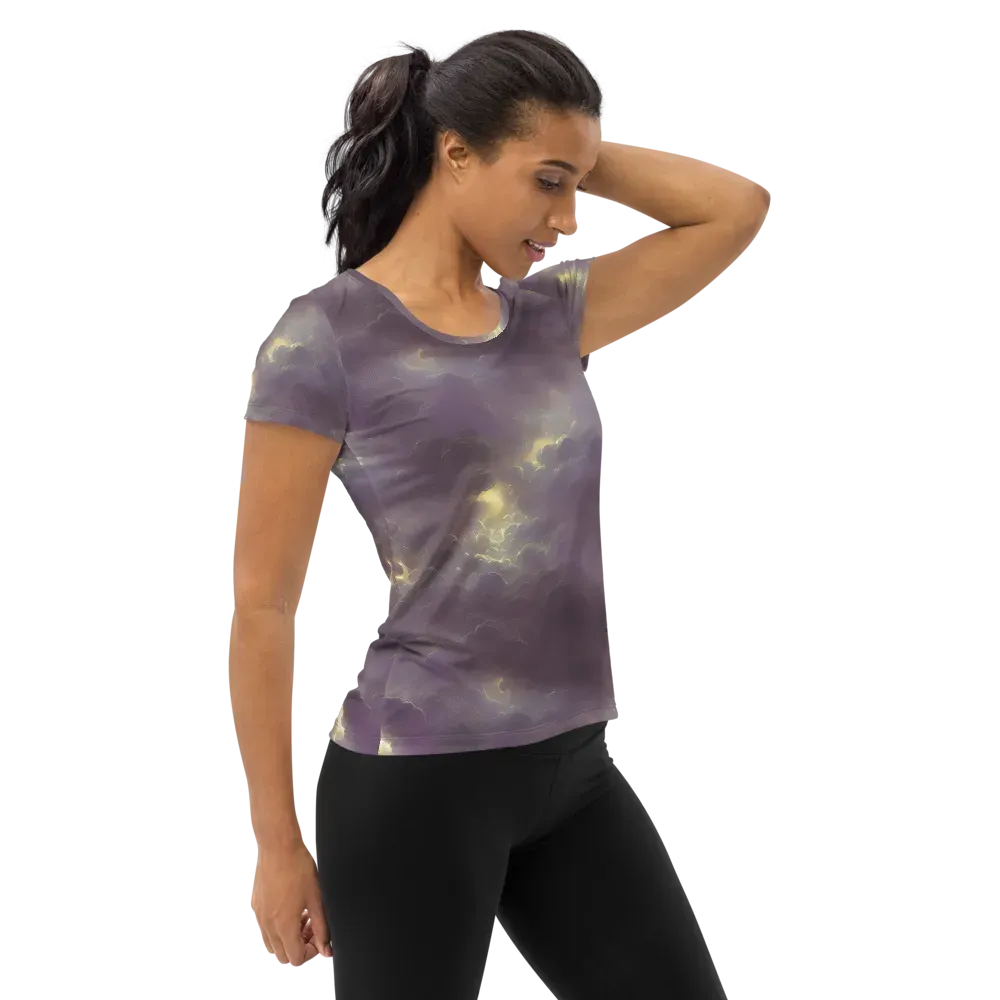 Stormy Muse on Women's Athletic T-Shirt — Right