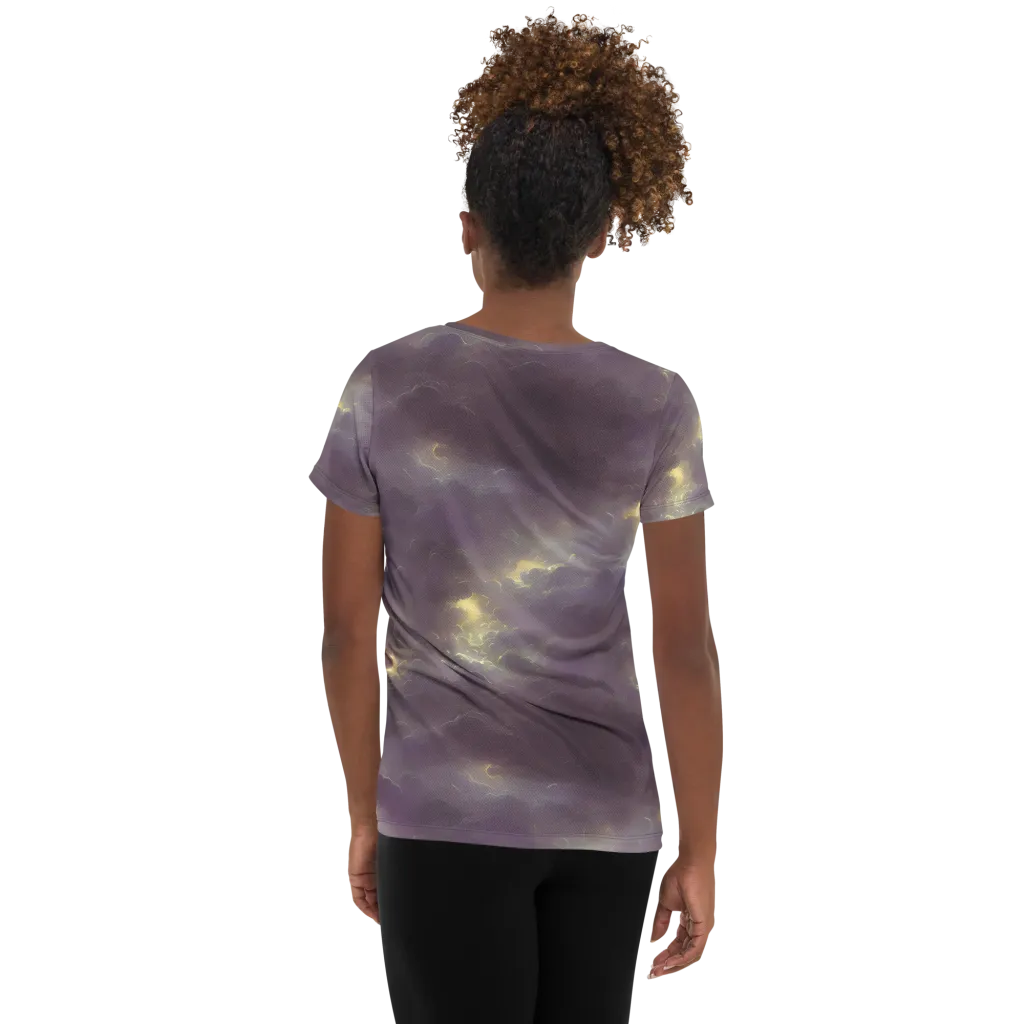 Stormy Muse on Women's Athletic T-Shirt — Back