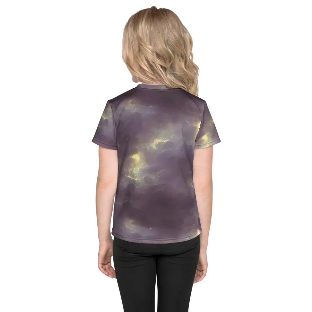 Stormy Muse on Kids Crew Neck T-Shirt — Back
