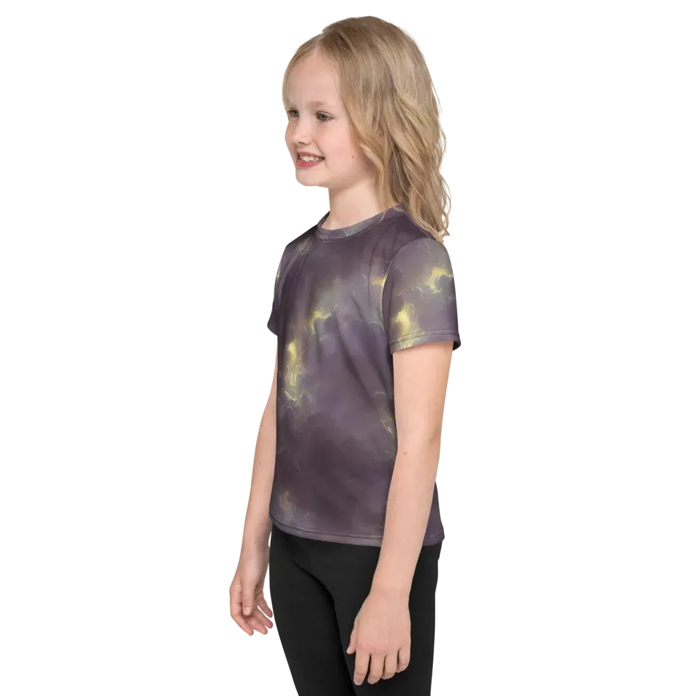 Stormy Muse on Kids Crew Neck T-Shirt — Left