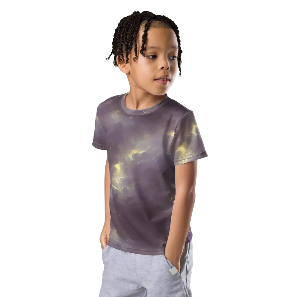 Stormy Muse on Kids Crew Neck T-Shirt — Left Front