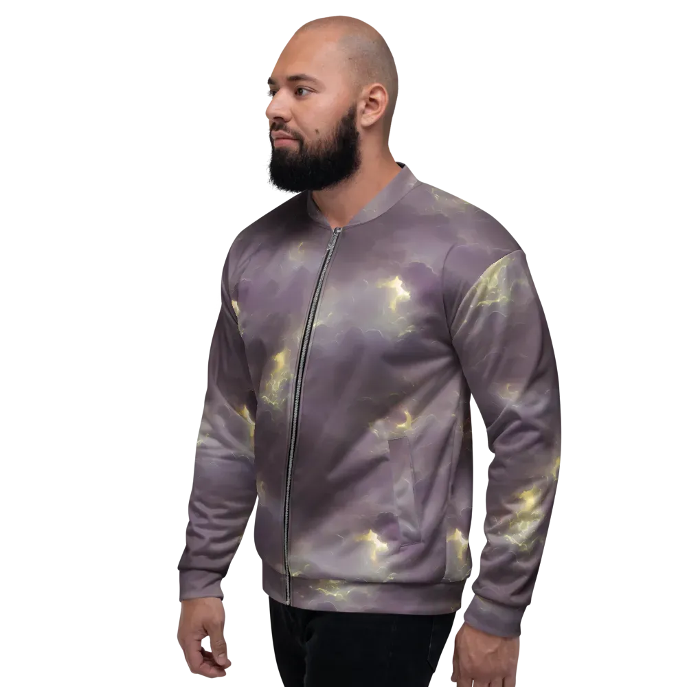 Stormy Muse on Bomber Jacket — Left