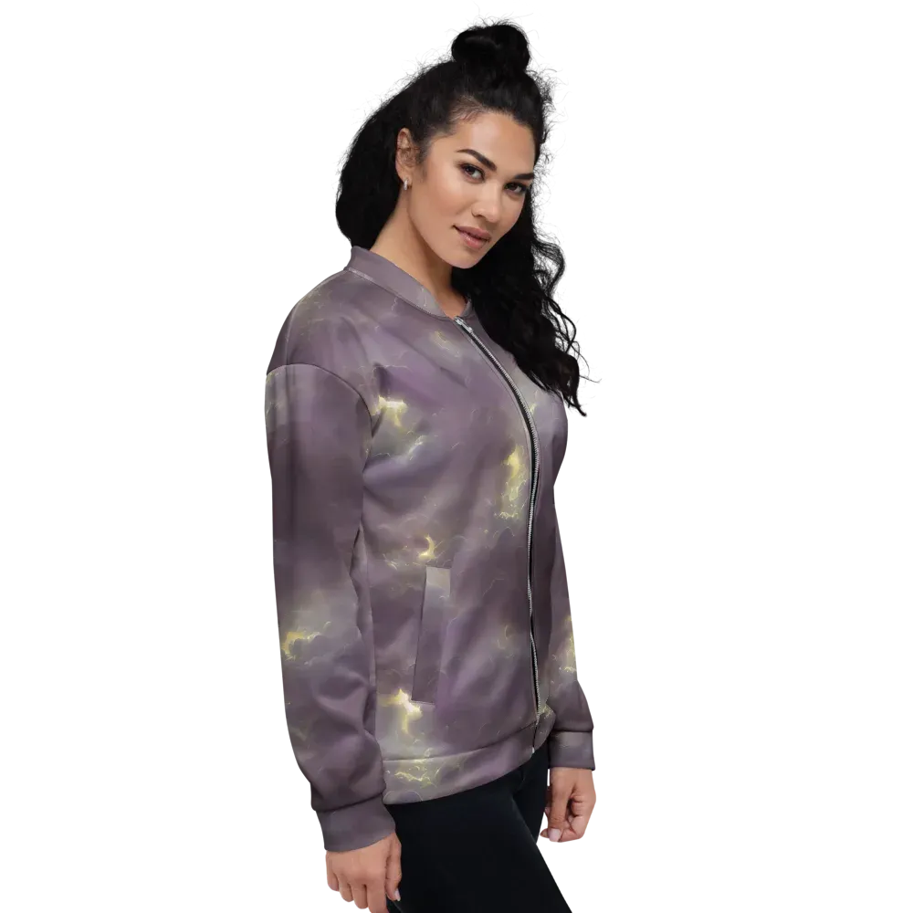 Stormy Muse on Bomber Jacket — Right