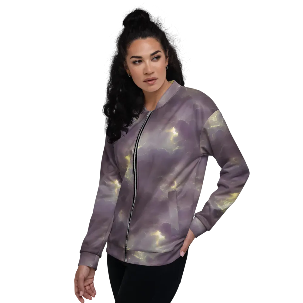 Stormy Muse on Bomber Jacket — Left