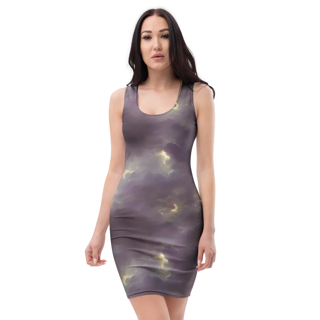 Stormy Muse on Bodycon Dress — Front
