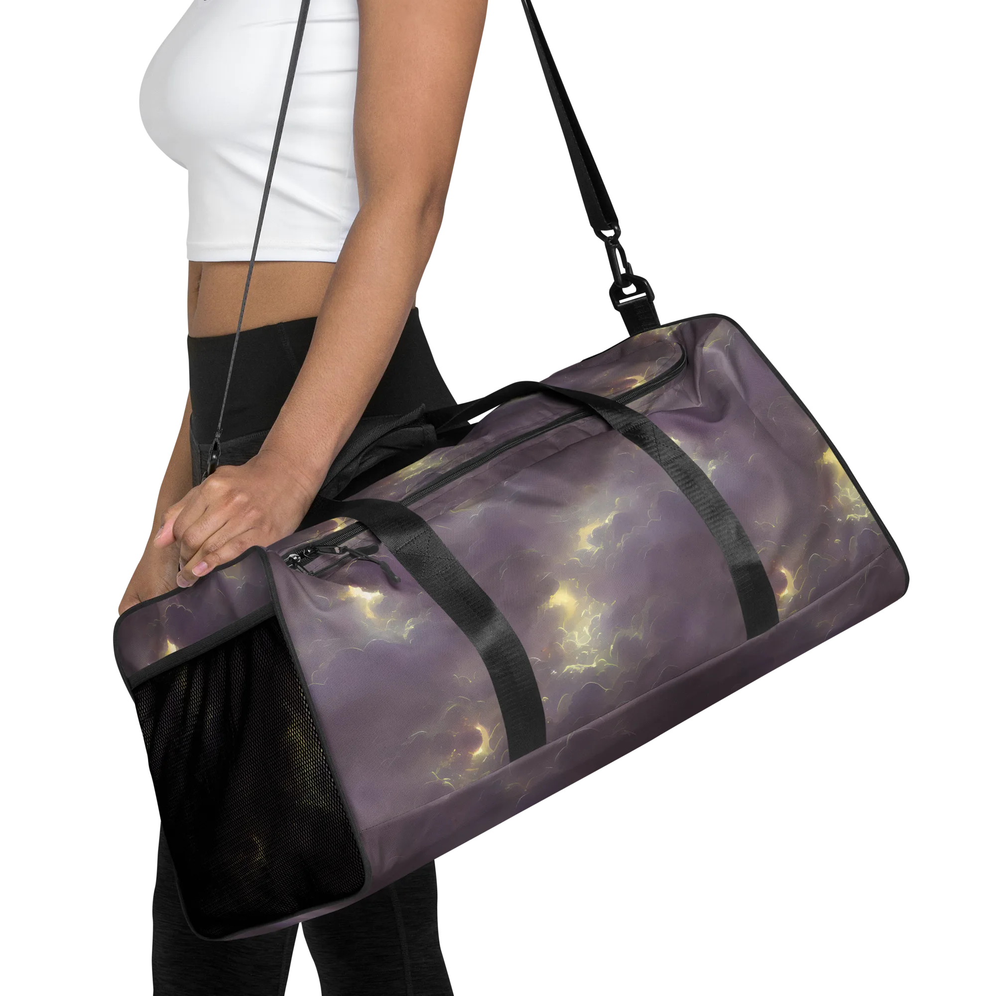 Stormy Muse on Duffle Bag — Front