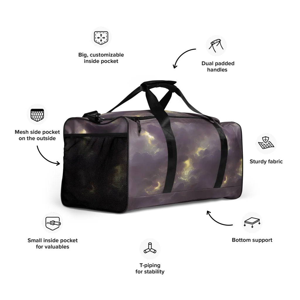Stormy Muse on Duffle Bag — Right Front