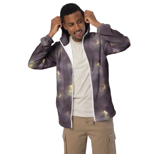 Stormy Muse on a Men's Windbreaker