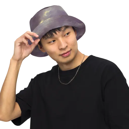 Stormy Muse on a Reversible Bucket Hat