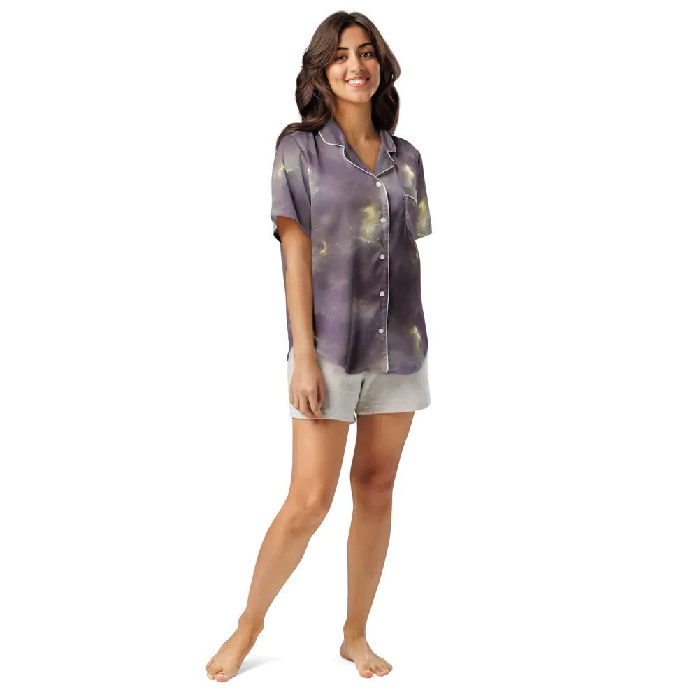 Stormy Muse on Women's Short Sleeve Pajama Top — Front