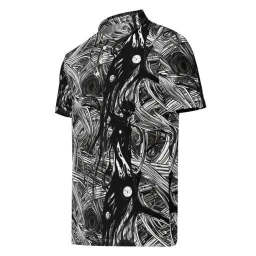 Mesmeric Tangles on a Men's Slim Fit Polo Shirt