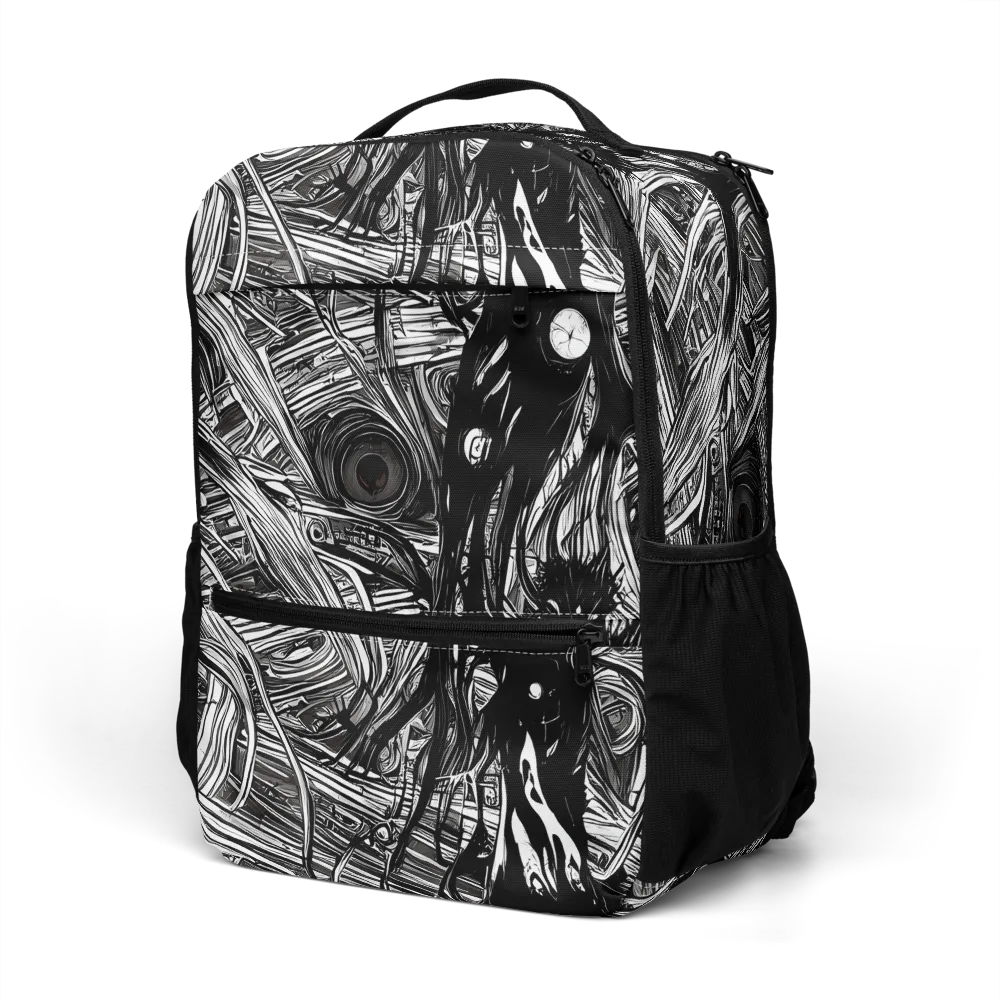 Mesmeric Tangles on Utility Backpack — Left Front