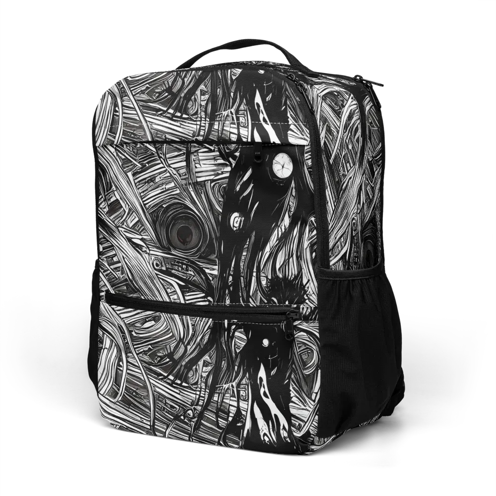 Mesmeric Tangles on Utility Backpack — Left Front
