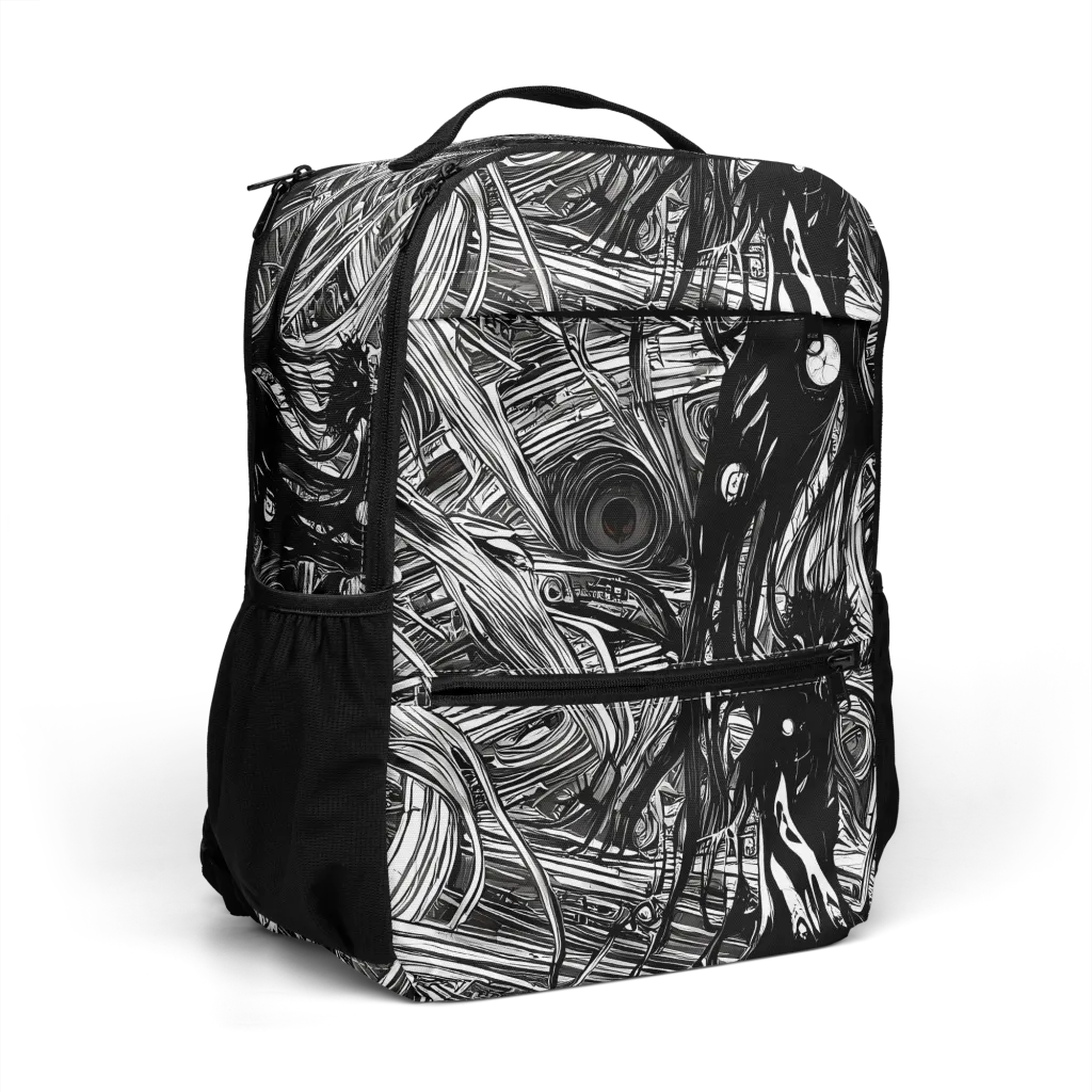 Mesmeric Tangles on Utility Backpack — Right Front