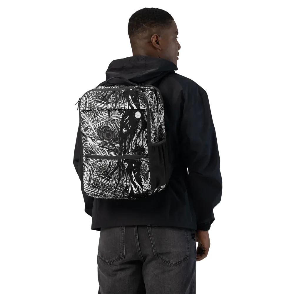 Mesmeric Tangles on Utility Backpack — Back