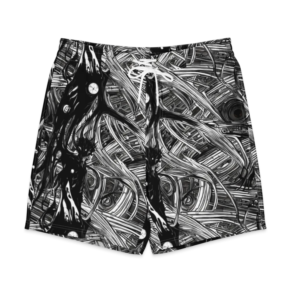 Mesmeric Tangles on Men's Board Shorts — Front