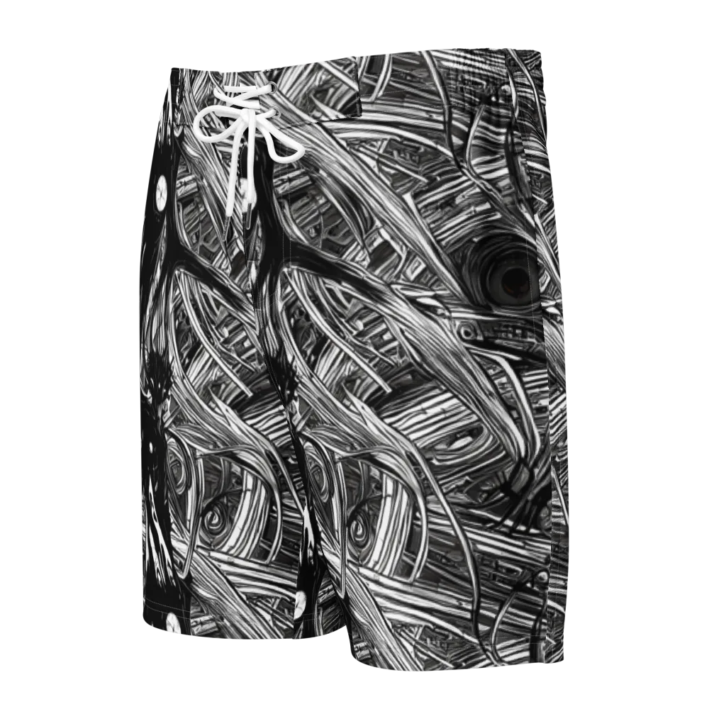 Mesmeric Tangles on Men's Board Shorts — Front