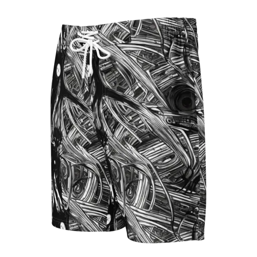 Mesmeric Tangles on a Men's Board Shorts