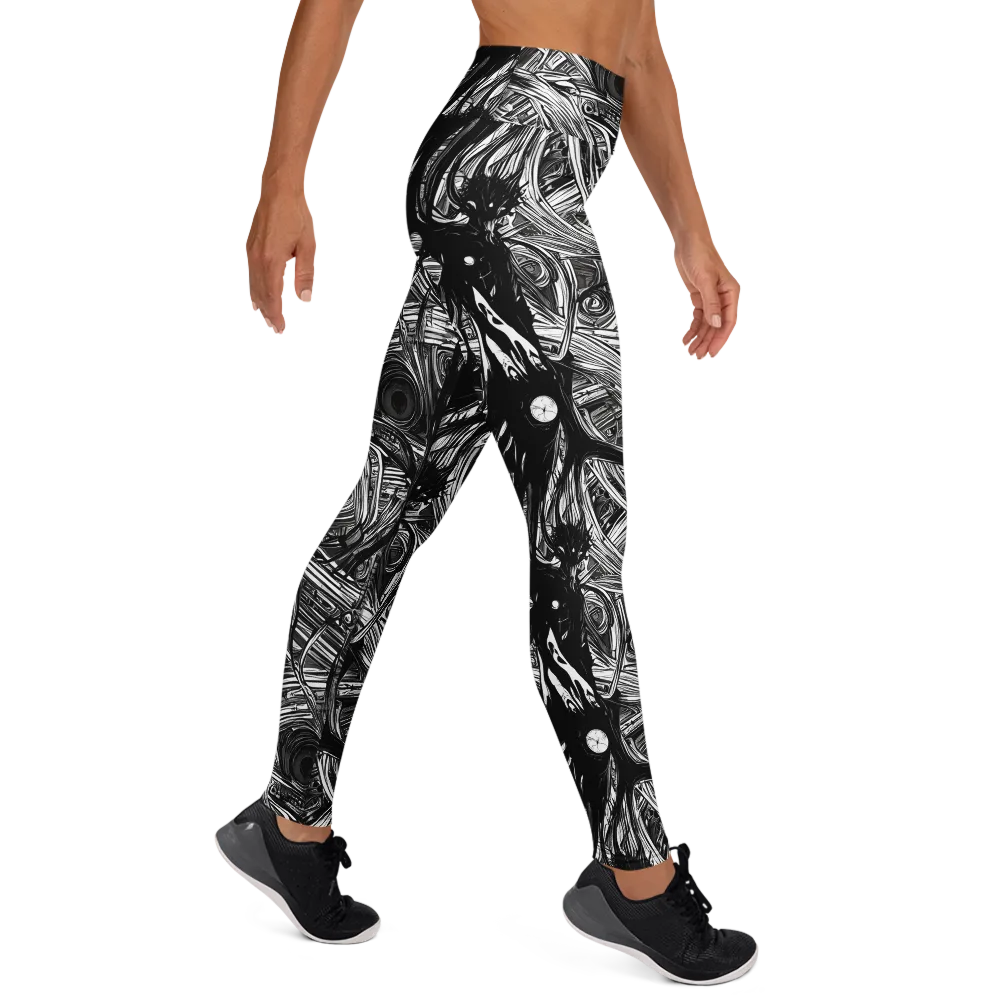 Mesmeric Tangles on Yoga Leggings — Right