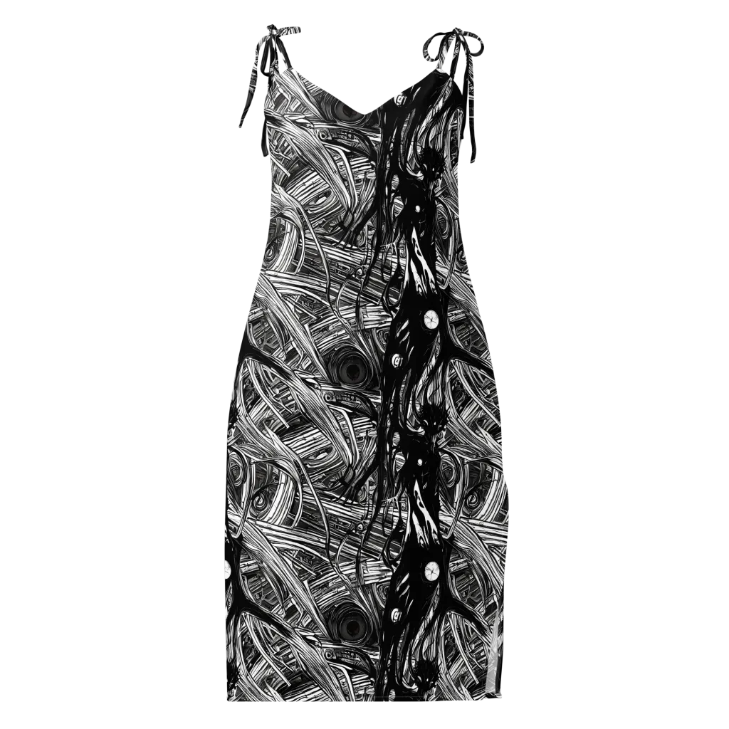 Mesmeric Tangles on Slip Dress — Front