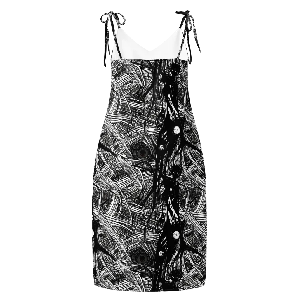 Mesmeric Tangles on Slip Dress — Back