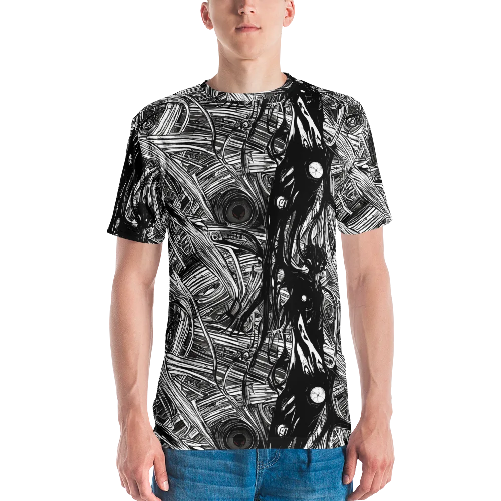 Mesmeric Tangles on Men's Crew Neck T-Shirt — Front