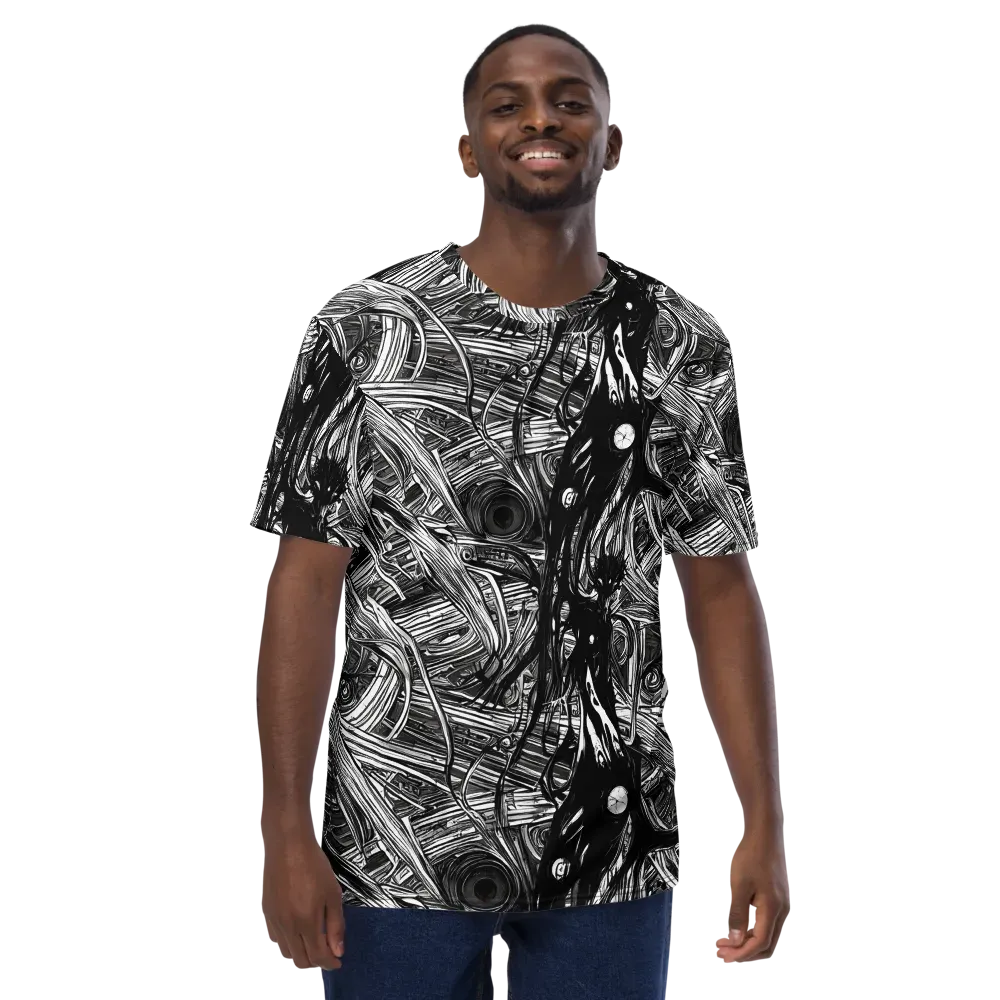 Mesmeric Tangles on Men's Crew Neck T-Shirt — Front